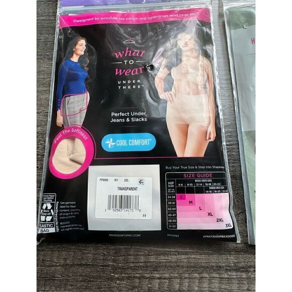 MAIDENFORM FLEXEES NWT women’s black and nude slimming high waisted brief and bo - Picture 4 of 8